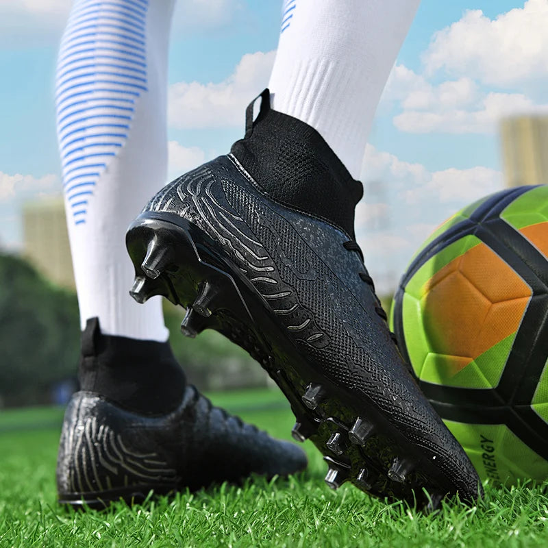 Chaussures de football professionnelles pour hommes/femmes, antidérapantes, à crampons FG, respirantes, pour l'entraînement