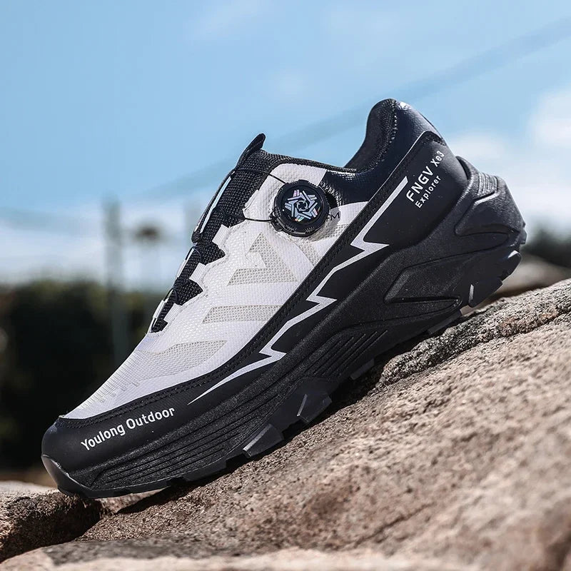 Men's Sneakers Casual Outdoor Anti-Slip Shock-Absorbing Versatile Off-Road Hiking Shoes, Comfortable Soft Sole Running Shoes for Men
