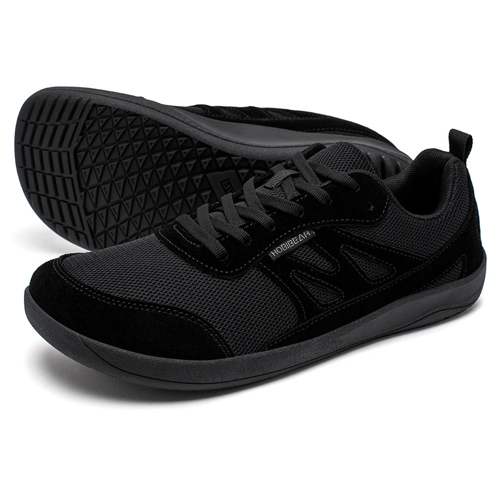HOBIBEAR Barefoot Shoes for Women Men Zero Drop Wide Toe Box Sneakers Minimalist Lace Up Lightweight Running Shoes