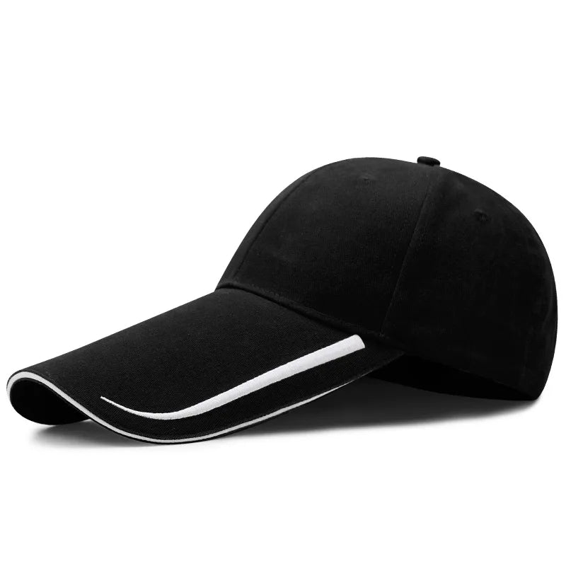 Cappellino a visiera, primavera-estate, 14 cm di visiera, protezione solare, pesca, uomo/donna, streetwear, parasole, outdoor, regolabile, cotone, da golf, stile trucker