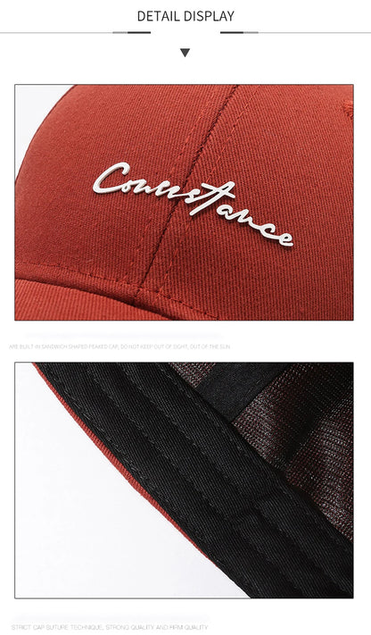 FS Stilfuld orange baseballkasket til mænd og kvinder – mærkevare-designerkasketter med små bogstaver, hiphop-kasketter, street-trucker-kasketter, casquette for mænd