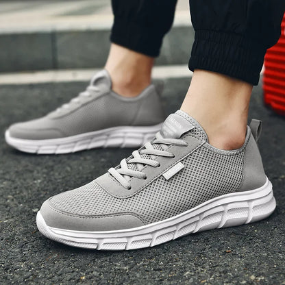 Mesh-herresko, snøresko, casual sko, herresneakers, åndbart, letvægtsfodtøj, komfortable sportssko, Zapatillas Hombre