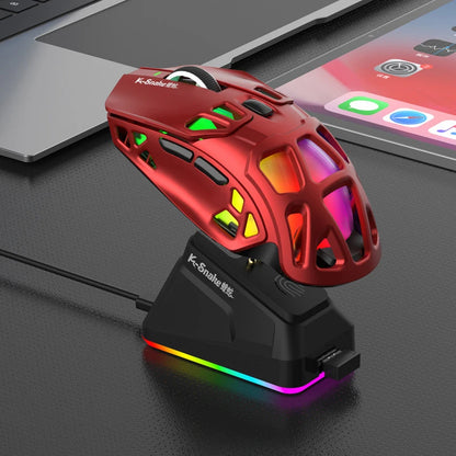 Lenovo X9Pro Tri-Mode Wireless Mouse with Bluetooth, 2.4G & Wired Connectivity, Magnetic Charging Dock, Rechargeable Gaming & Office Mouse