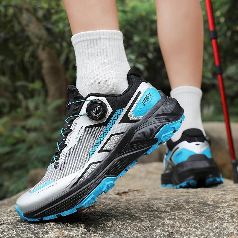 Chaussures de randonnée en plein air élégantes pour hommes, baskets de Trekking résistantes avec doublure chaude en peluche pour l'hiver