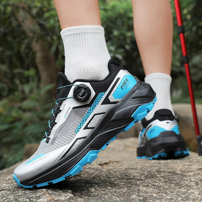 Chaussures de randonnée en plein air élégantes pour hommes, baskets de Trekking résistantes avec doublure chaude en peluche pour l'hiver