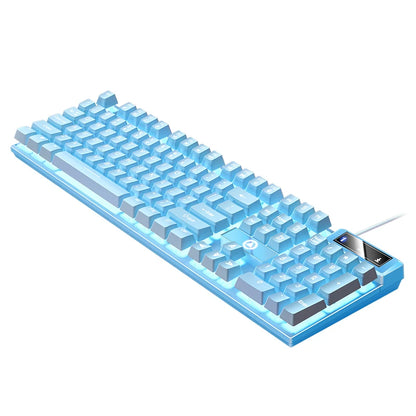 YINDIAO Wired USB Gaming Keyboard with Backlight, 104-Key Ergonomic Gaming Keyboard for PC, Laptop & Desktop, RGB Gamer Keyboard for Office & Gaming