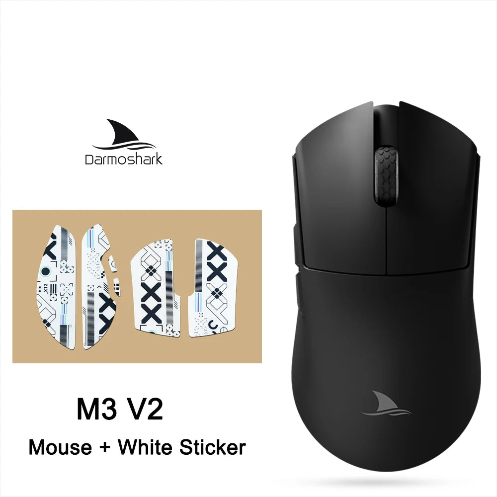 Souris gaming sans fil Darmoshark M3 V2 Tri-Mode 8K, capteur PAW3395, 26K DPI – Souris gaming ultra-légère pour PC et ordinateur portable