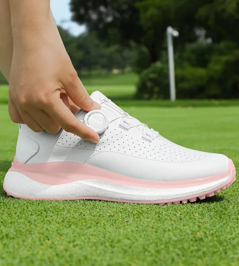 PGM Women Golf Shoes Summer Heat Dissipation Breathable Holes High Elasticity Height Outdoor Sports Sneakers XZ430