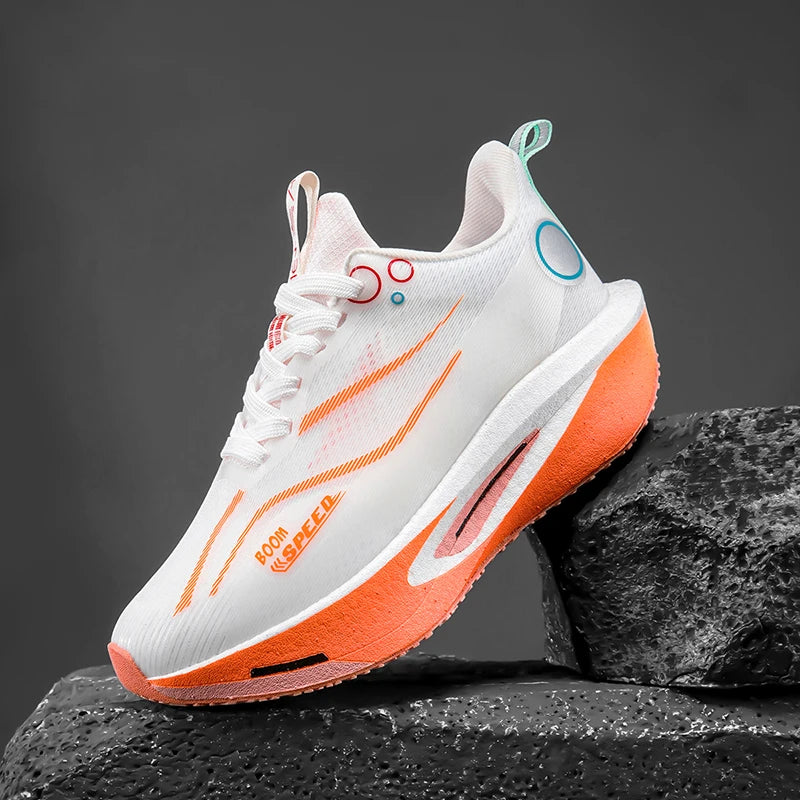 2025 Men's And Women's Carbon Board Running Shoes Professional Marathon, Lightweight Rebound Cushioning Breathable Sports Shoes