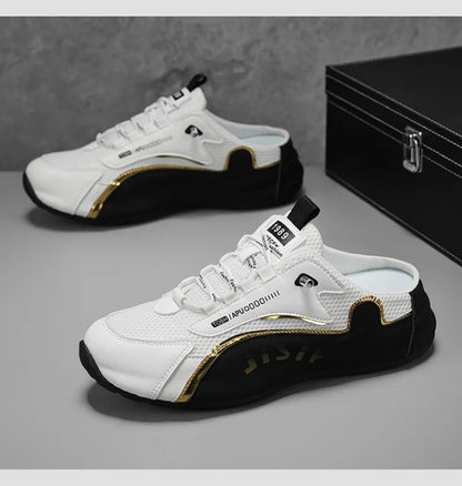 Grands chaussons pour hommes été respirant maille pantoufles mode chaussures décontractées à semelles souples pour hommes baskets légères Zapatos De Hombre