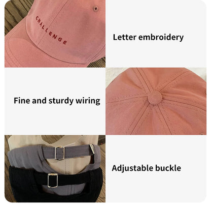 Letter Embroidered Baseball Cap for Women Spring Summer Outdoor Sunscreen Unisex Snapback Hat Sports Casual Men Hip Hop Hat