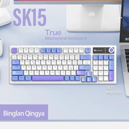 SMAILWOLF SK15 Laptop Gaming Wired Mechanical Keyboard Full Key Rollover Customized in Spanish