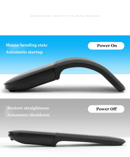 Bluetooth Arc Touch Mouse for Microsoft Surface, Wireless Ergonomic Bluetooth Mouse, Silent Foldable Laser Mouse for Laptop, PC & Windows