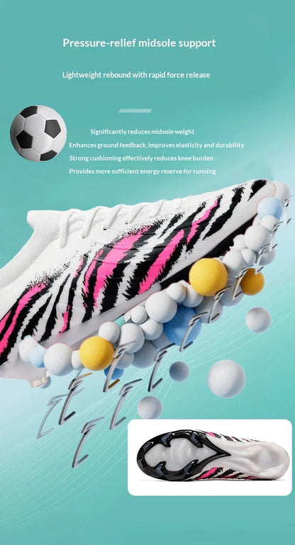 Chaussures de football pour homme, chaussures de sport, chaussures de match unisexes, crampons ultralégers, confortables, antidérapantes, pour l'extérieur, pour adultes, pour gazon, de haute qualité