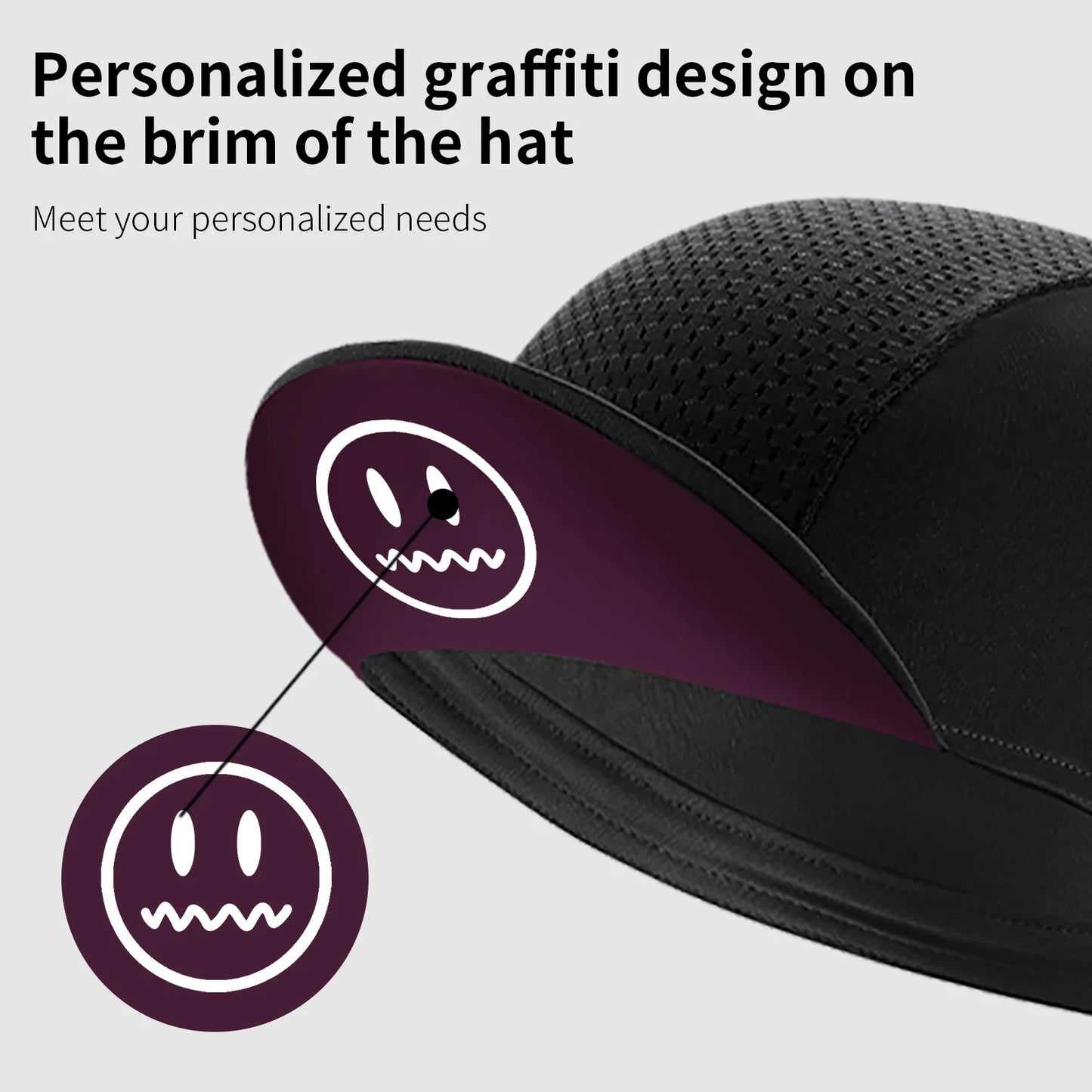 TOSUOD Cycling Cap Breathable Sun Product Quick-dry High Elastic Personality Hat Personality Unisex Outdoor Sport Accessories