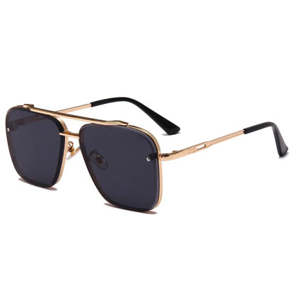 Classic Square Sunglasses Cool Men Vintage Luxury Brand Design Metal Sun Glasses Women Shades UV400 Oculos De Sol