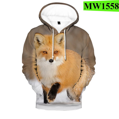 Hip Hop Popular Novelty Comfortable New Fox 3D print Hoodies Sweatshirts Men/Women Sweatshirt Adult/Child Casual Pullovers