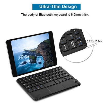 Professional UltraSlim Mini Wireless Bluetooth Keyboard with Touchpad Compact Ergonomic Responsive for Windows PC Android Tablet