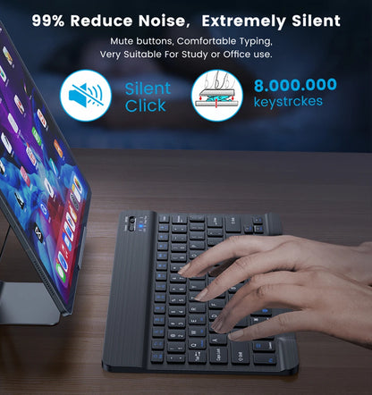 Wireless Keyboard Spanish French Azerty Russian Korean With N Mini Bluetooth For iPad Mac Tablet PC Phone Cell Laptop And Mouse