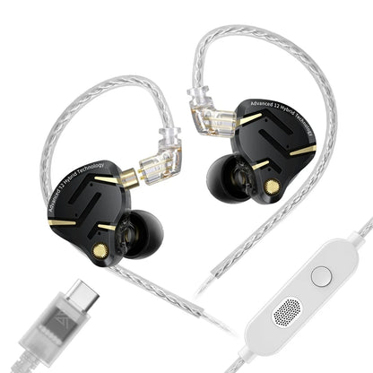 Auriculares intraaurales híbridos KZ ZS12 PRO 2 – Auriculares gaming con cable, graves HiFi y drivers superlineales