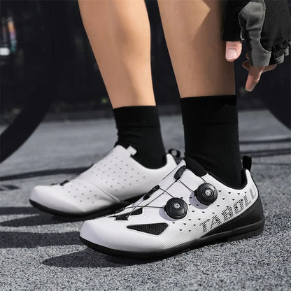 Lock-Free Cycling Shoes Flat Pedal Shoes Men Bike Cleat Sneaker MTB Bicycle Biking Women Breathable Indoor Boots