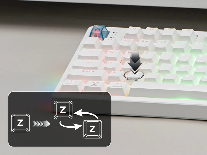 EPOMAKER HE108 Full Sized ANSI US QWERTY Layout Tri-mode Wireless Hall Effect Gaming Keyboard 128K Scan Rate & 10000mAh Battery