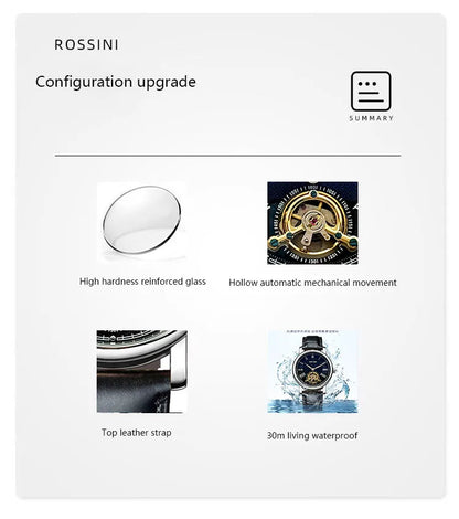 AOKULASIC Brand Men Mechanical Watch Fashion Luxury Business Tourbillion Wristwatch Male Waterproof Sport Automatic Casual Clock