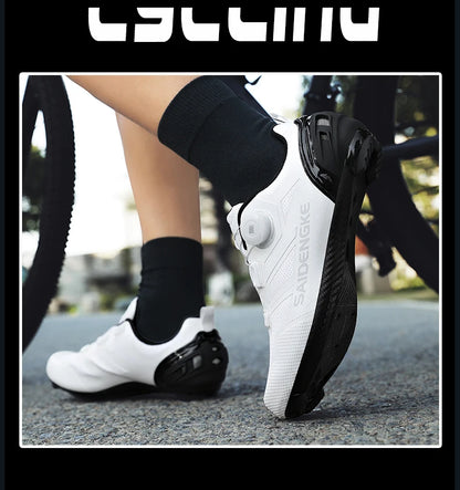 Zapatillas de ciclismo unisex nuevas, profesionales, ligeras, de lujo, originales, de carretera, de goma, para MTB, de competición, de moda, para bicicleta urbana y deportes callejeros