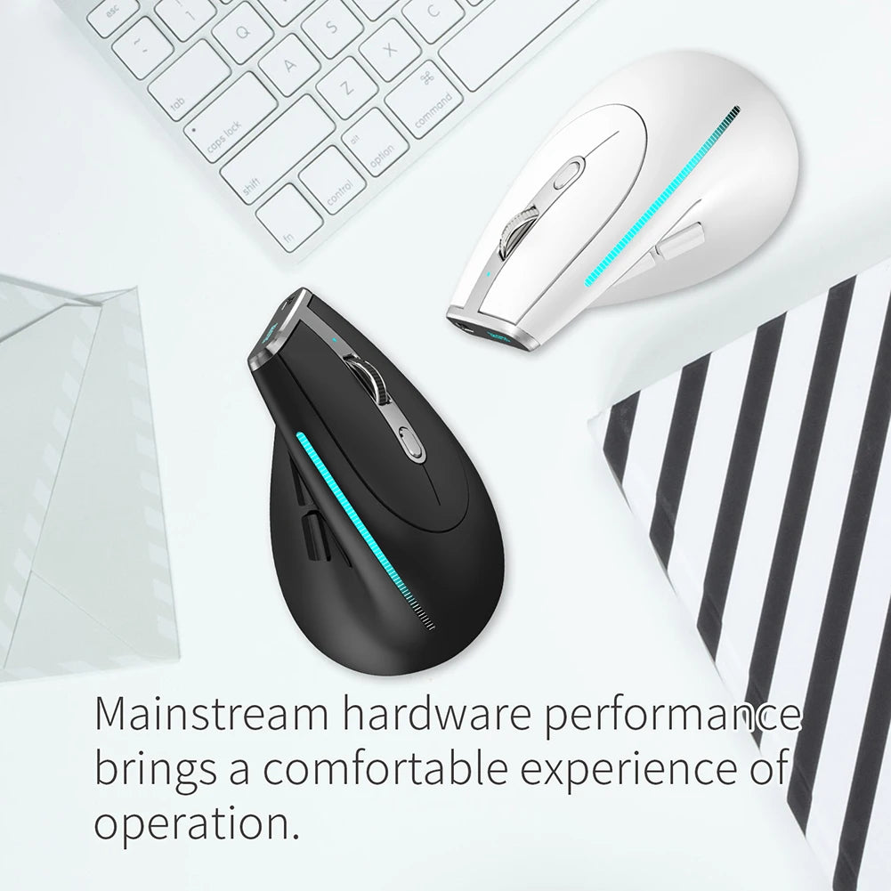 F-36 ergonomski vertikalni miš 2.4G+BT1+BT2, bežični za desnu i lijevu ruku, gaming optički USB miš za računalo i prijenosno računalo