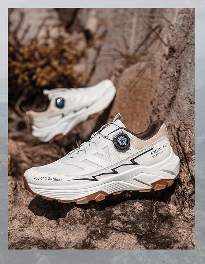 Men's Sneakers Casual Outdoor Anti-Slip Shock-Absorbing Versatile Off-Road Hiking Shoes, Comfortable Soft Sole Running Shoes for Men