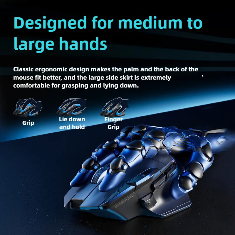 G2 Wired Gaming Mouse 12800 DPI RGB Gaming Mouse with 9 Programmable Buttons, 1000Hz Polling Rate, Ergonomic Wired Gaming Mouse for PC & Laptop