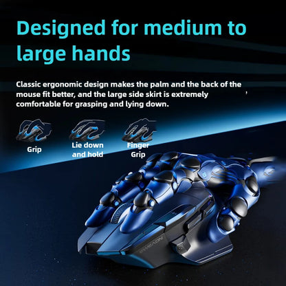 G2 Wired Gaming Mouse 12800 DPI RGB Gaming Mouse with 9 Programmable Buttons, 1000Hz Polling Rate, Ergonomic Wired Gaming Mouse for PC & Laptop