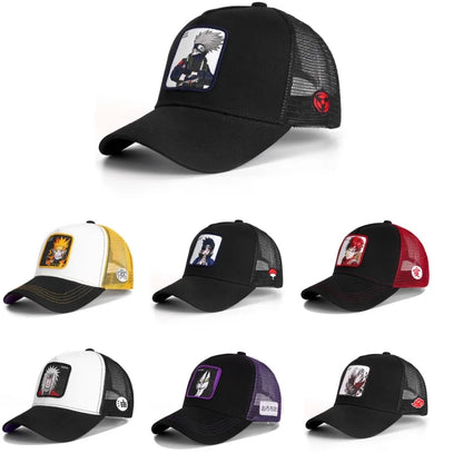 Baseballová čepice Naruto Snapback Uchiha Itachi Anime Styles – čepice pro muže i ženy, hip hop, pro tatínky, nastavitelná síťovaná čepice, trucker čepice