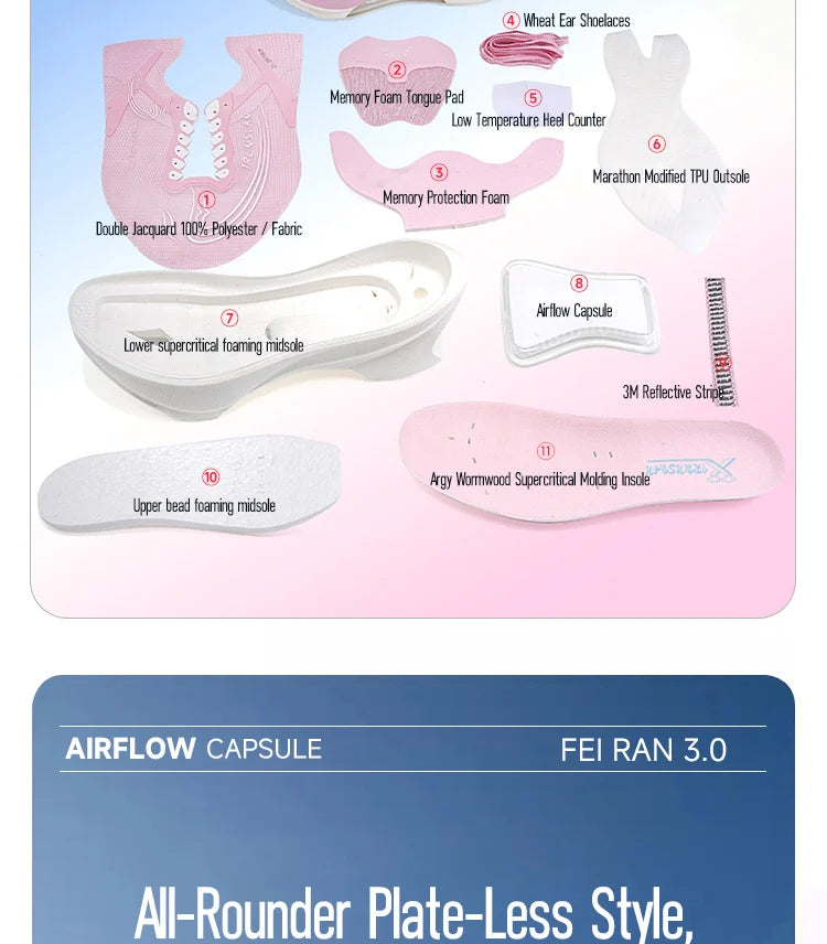 IRUNSVAN Airflow Capsule Scarpe sportive da maratona senza linguetta Scarpe da corsa esclusive per uomo e donna 166
