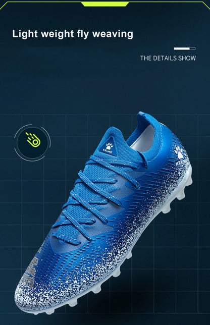 KELME Football Shoes Men's MG Adult Game Short Nails Professional Grass Non-Slip Shock Absorption Training Shoes ZX80121057