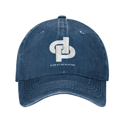 Rapper JuL Washed Baseball Cap D'or et de platine  Design Print Sun Trucker Hat Summer Unisex Men Kpop Rock Baseball Caps