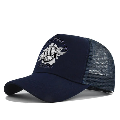 Modebaseballkasket i printet, åndbart net til forår/sommer – Gorras med personligt logo til mænd, kvinder og par – Visirhat, casquette