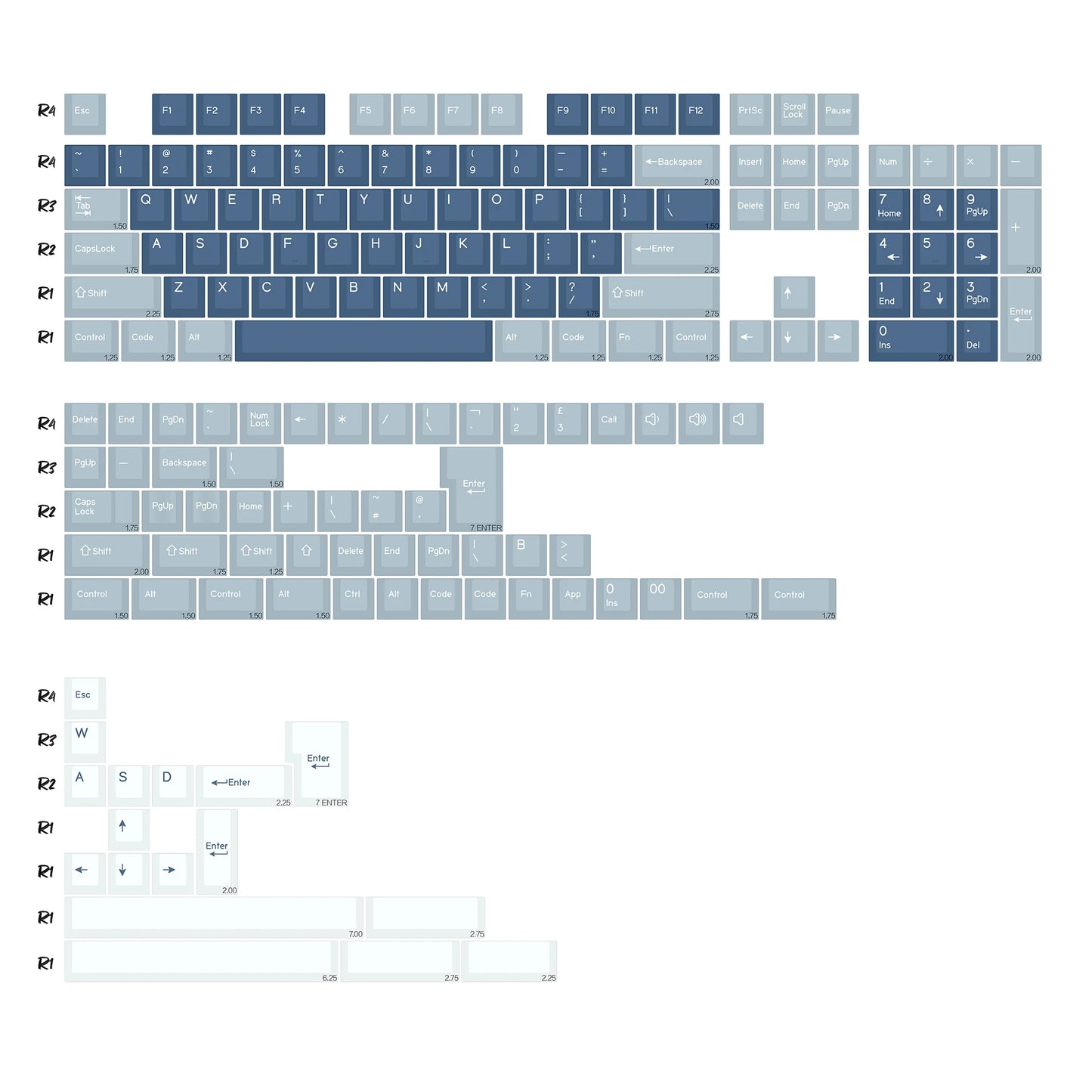KBDiy GMK Apollo Keycaps ISO PBT Cherry Profile Retro Double Shot Keycap for MX Switches Alice 60 Mechanical Keyboard Key Caps