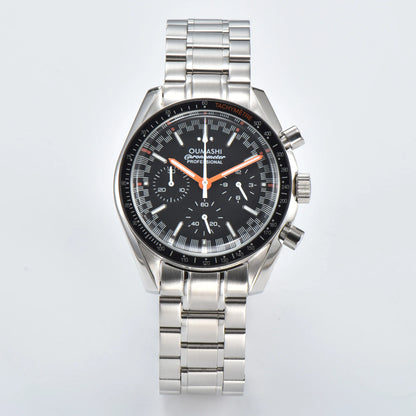 Moons Men's Watch for Man Fashion Quartz Watch Waterproof Chronograph AR Sapphire Glass