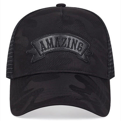 Unisex AMAZING Letter Embroidery Baseball Caps Spring Summer Outdoor Adjustable Casual Hats Sunscreen Hat