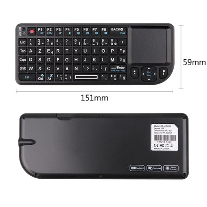 A8 Mini Wireless Keyboard 2.4G RF Backlit Touchpad Russian English Keyboard For MacBook iPad PC Tablet USBRechargeable Air Mouse
