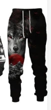 Sweat à capuz com fecho e estampado 3D de lobo, estilo streetwear, para homem/mulher, casaco com capuz unissexo casual hip-hop