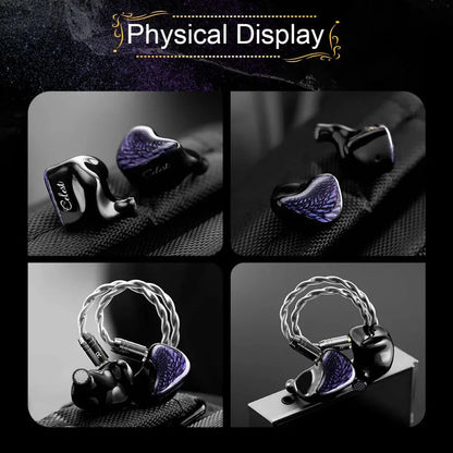 Kinera Celest Wyvern Black Dragon In-Ear HiFi Earphones 10mm LCP Dynamic Drive Music Gaming Earphones 3.5mm Type-C Lightning MIC