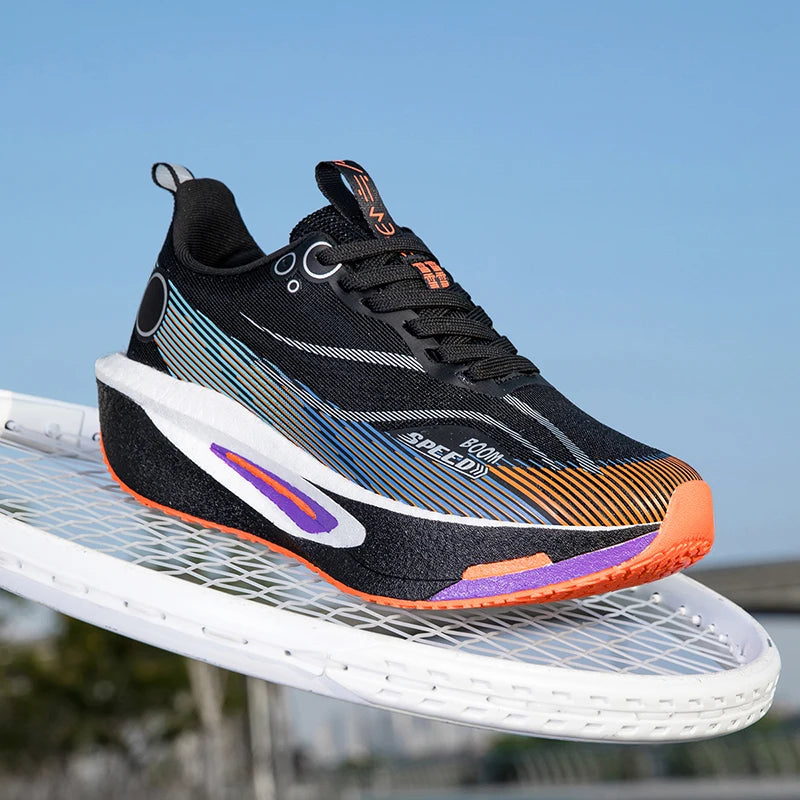 2025 Men's And Women's Carbon Board Running Shoes Professional Marathon, Lightweight Rebound Cushioning Breathable Sports Shoes