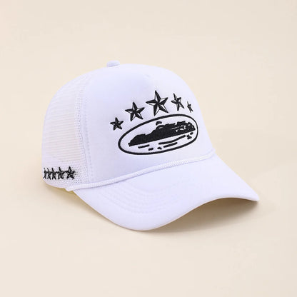 New Unisex Pentagram Baseball Hats Hip Hop Adjustable Breathable Personal Sunshade Mesh Versatile Street Fashion Trucker Caps