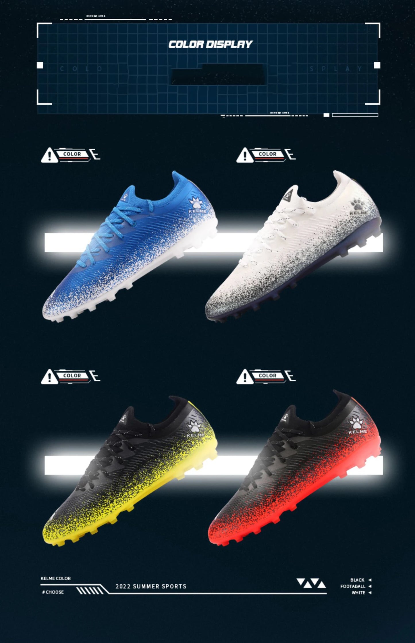 KELME Football Shoes Men's MG Adult Game Short Nails Professional Grass Non-Slip Shock Absorption Training Shoes ZX80121057