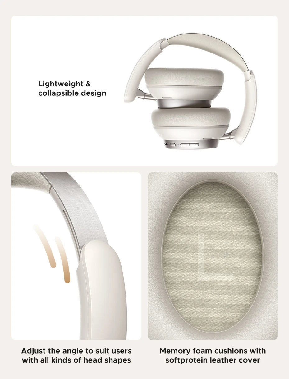 UGREEN Studio Pro 48dB ANC Wireless Headphones – Bluetooth 6.0 Hi-Res LDAC Over-Ear Headphones with 120H Playtime