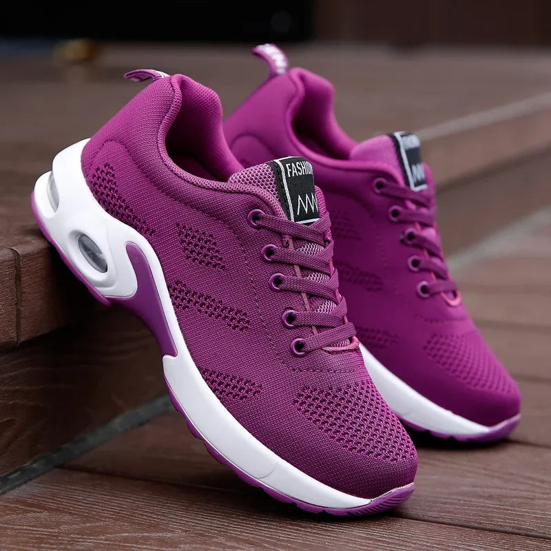 Femmes plate-forme espadrilles décontractées chaussures maille respirant chaussures de course gros sport d'été Tenis chaussures 2024 luxe vulcaniser chaussures