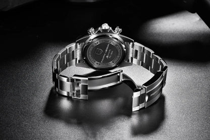 Zegarek męski PAGANI DESIGN – model z kolorowymi tarczami, luksusowy zegarek kwarcowy na rękę, chronograf wyposażony w mechanizm