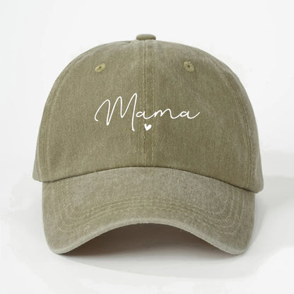 New Printed heart-shaped letters "mama" are fashionable and versatile baseball caps that are suitable for daily outdoor casual w